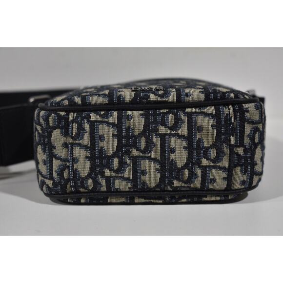 Dior Oblique Blue Beige Black Vertical Messenger Pouch Shoulder Crossbody Bag main image 11